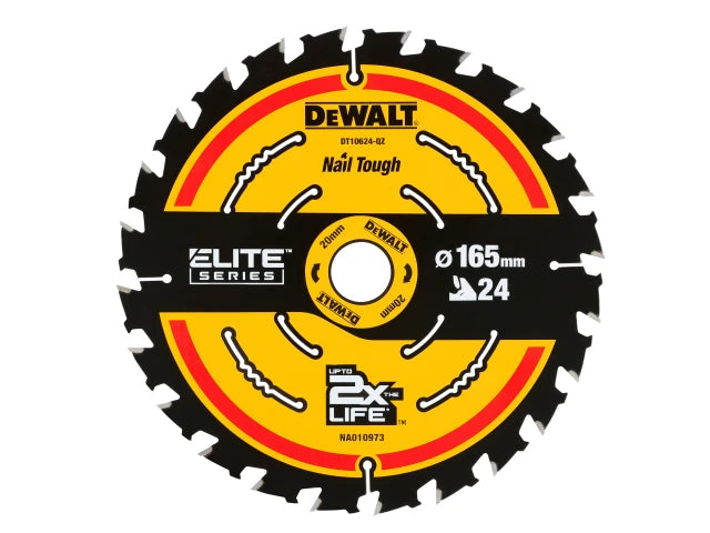 DeWalt ELITE™ Series Framing Circular Saw Blade 165 x 20mm x 24T