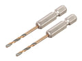 DeWalt BLACK&GOLD Hex HSS-G Drill Bits (2) 2.5mm