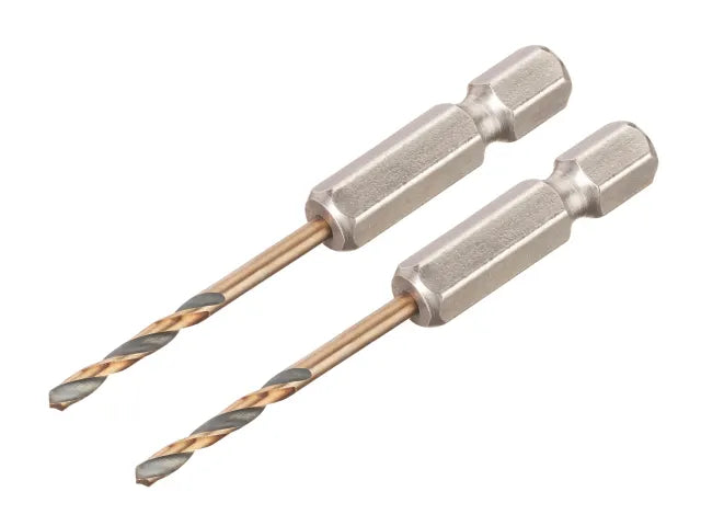 DeWalt BLACK&GOLD Hex HSS-G Drill Bits (2) 2.5mm