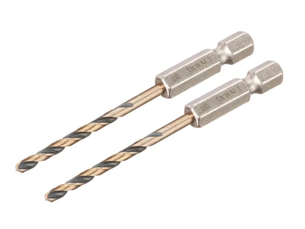 DeWalt BLACK&GOLD Hex HSS-G Drill Bits (2) 3.0mm