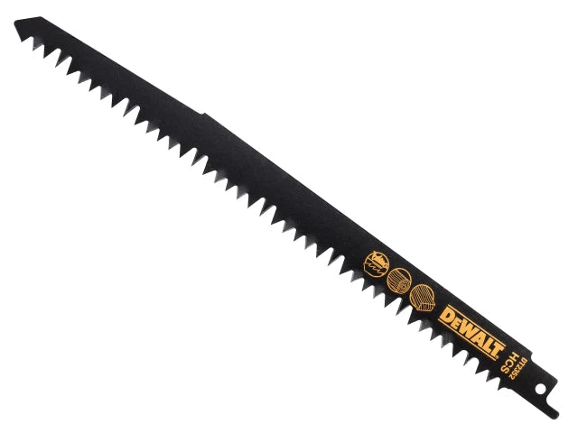 DeWalt HCS Reciprocating Blade for Wood, Fast Cuts 240mm x 5/6.5 TPI (Pack 5)