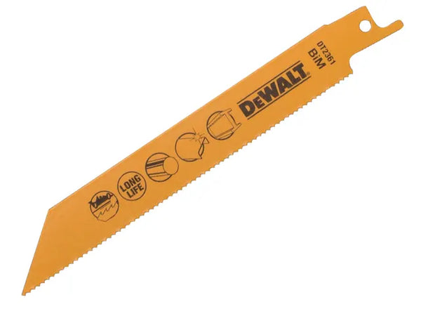 DeWalt Bi-Metal Recip Blades for Metal 152mm x 14 TPI (Pack 5)