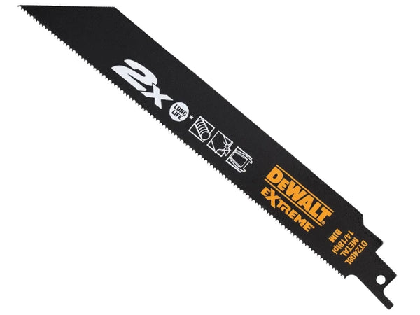 DeWalt 2X Life Metal Recip Blades 203mm x 14/18 TPI (Pack 5)