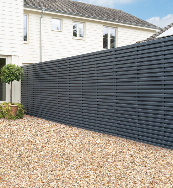 Anthracite Double Slatted Panels